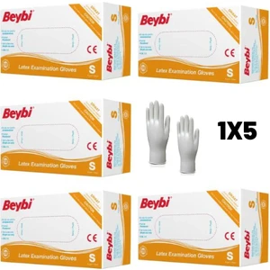 Lateks Pudralı Muayene Eldiven Small 5 x 100'lü