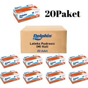 Lateks Pudrasız Muayene Eldiven Medium 20 x 100'lü