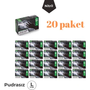 Siyah Nitril Pudrasız Medium 20 x 100'lü