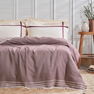 Bedding Colin Çift Kişilik Pike Takımı - Bordo