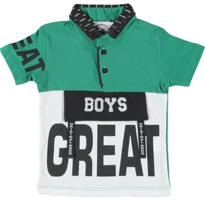 Barkod Kids Erkek Çocuk Great Yazı Desenli Polo Yaka Tişört