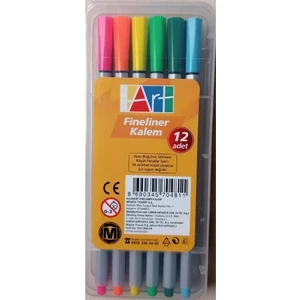 Kulinart Fineliner Renkli Kalem 12 Adet