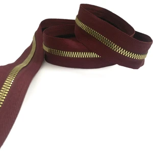 Çanta Fermuarı - Metal Diş - Bordo - 1 Adet