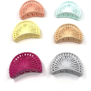 6 cm Tavuskuşu Model Mandal Toka Parlak Soft Renkler 6 Adet