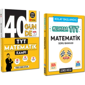 Şenol Hoca Yayınları 40 Günde TYT Matematik Kampı Merhaba TYT Matematik Soru Bankası Set 2 Kitap