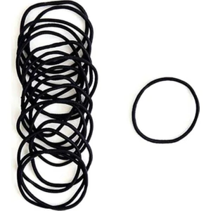 Kadın 20'li Siyah Ince Lastik Toka