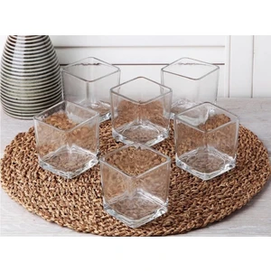 Kare Magnolya Kup Kase Çok Amaçlı Cam Kase