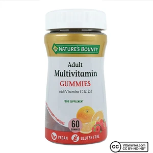 Nature's Bounty Adult Multivitamin Gummies With Vitamins C & D3 60 Çiğnenebilir Form