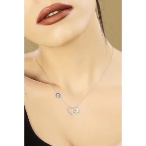 Doğan Silver Doğan Silvergümüş Rodyumlu Kalpli Bayan Kolye. DGN21249