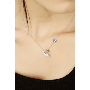 Doğan Silver Doğan Silvergümüş Rodyumlu Zirkon Taşlı Bayan Kolye. DGN21248