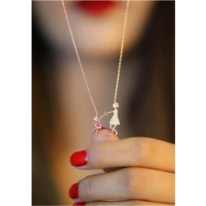 Doğan Silver Doğan Silverkadın Anne ve Çocuk Model Gümüş Kolye- Rose