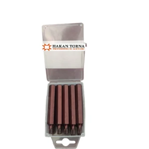 10 Adet S2 Çelik Kaplamalı Uzun Torx Bits Uç T50 Ucu