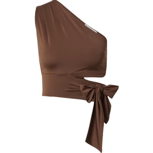 Pikka Online Kadın Belden Bağlama Detay Tek Kol Omzu Açık Spor Şık Rahat Kalıp Croptop Bluz
