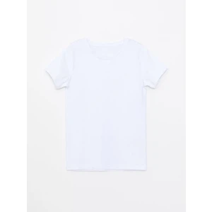 The Wert Beyaz Bisiklet Yaka Basic Kısa Kollu Erkek Çocuk