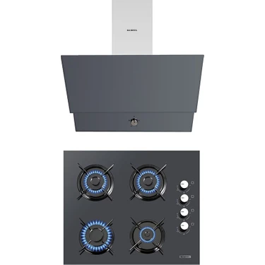Kumtel Antrasit 2'li Set (DA6-830 + KO-40TAHDF) Modern Mutfak Uyumlu Yüksek Performanslı Ocak ve