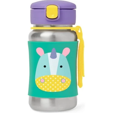 Skip Hop Pipetli Paslanmaz Çelik Suluk 350ML