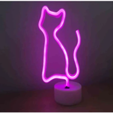 BSSM Neon Işıklı Kedi Lamba