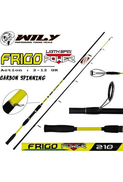 Wily Frigo Power Model Light Spin Balıkçı Olta Kamış 210 cm 2 - 12 gr