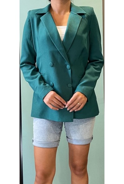 Yeşil Astarlı Blazer Ceket