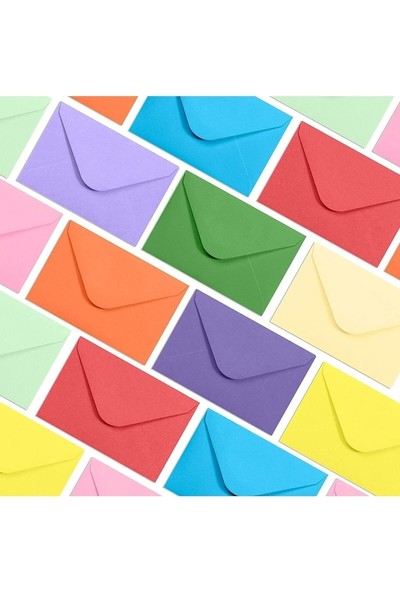 İstisna 50 Adet Karışık 10 Farklı Renk Doğum Günü Dilekleri Düğün Para Davetiye Mektup Kartpostal