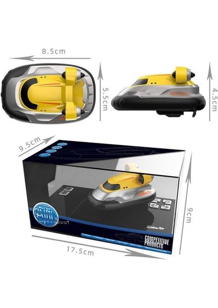 2 In 1 Amfibi Uzaktan Kumanda Hovercraft Tekne 2.4 Ghz 15 Km / H Yüksek Hızlı Rc Yarış Tekne Hızı Rc Tekne Oyuncak Çocuklar Için | Rc Denizaltı (Yurt Dışından)