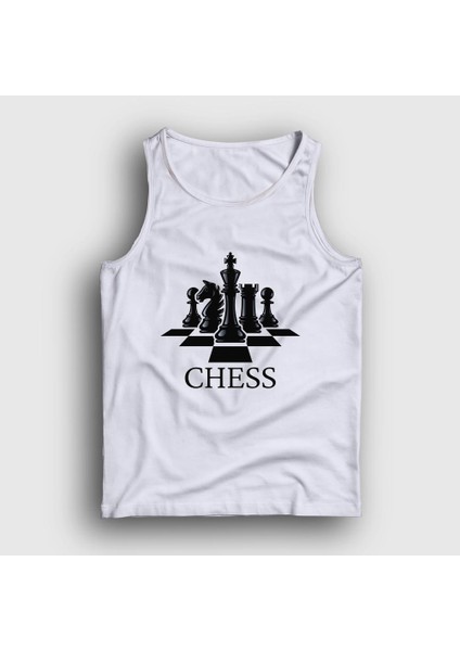 Unisex Beyaz Board Chess Satranç Atlet