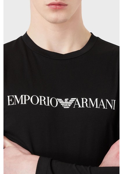 Logolu Slim Fit Bisiklet Yaka Uzun Kollu Pamuklu T Shirt Erkek T Shirt 8N1TN8 1jpzz 0021 modelleri