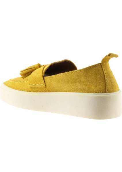 Sarı Süet Kadın Düz Babet fırsatları