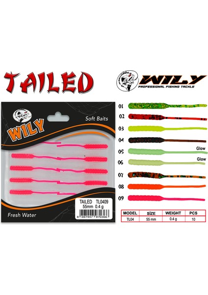 Tailed Lrf Silikon Yem 5.5 cm 0.4 gr