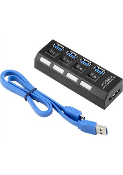 4 Port USB 3.0 Anahtarlı USB Çoklayıcı