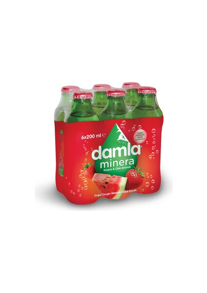 Minera Çilek Karpuz Aromalı Gazlı Içecek 6X200 ml