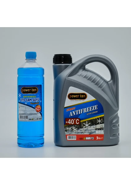 Yeşil Antifriz -40 Derece 3 Litre +Cam Suyu ( Üretim Yılı: 2022 )