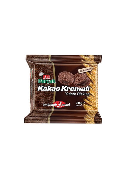 Burçak Kakao Kremalı Yulaflı 3'lü 246 G
