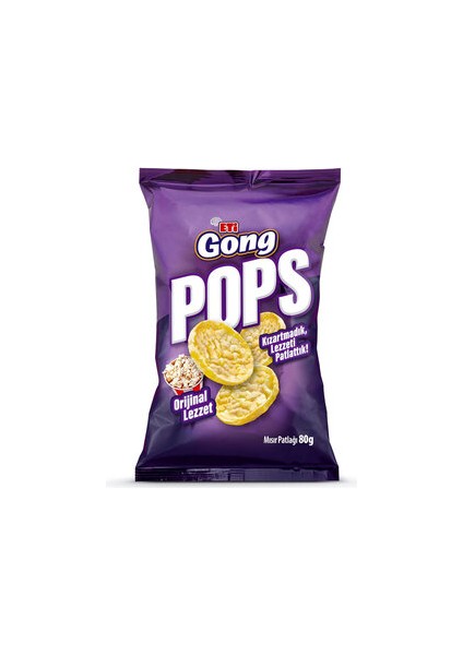 Gong Pops Sade Mısır Patlağı 80 gr * 10 Adet