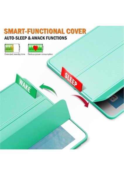 Apple iPad Pro 10.5 Inç (2017) Prime Smart Silikon Case Tablet Kılıfı (A1701-A1709-A1852) Mavi modelleri