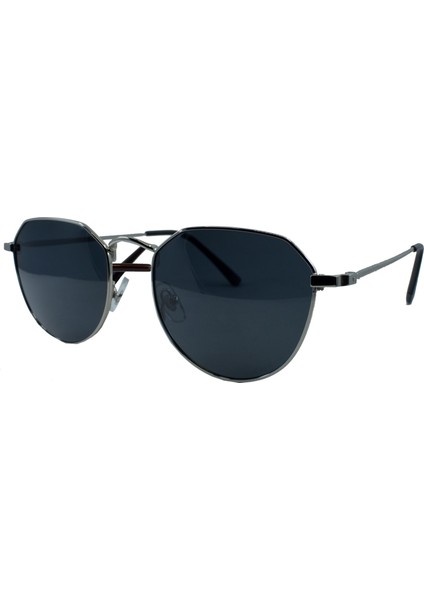 Infınıtı MS-134 C1 52 Unisex Gri Geometrik Çerçeve Güneş Gözlüğü