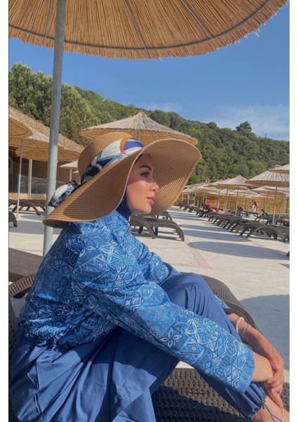 Paraşüt Tam Kapalı Tesettür Mayo Çini Desen R040 Rabia fırsatları