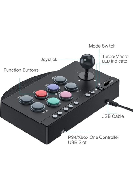 0082 Arcade Stick Atari Oyun Kolu pc, ps4, xbox one/ series s-x, switch fiyatları