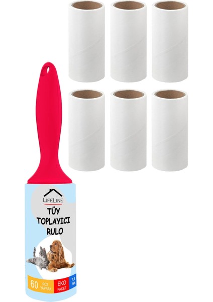 Life Line Tüy Toplayıcı Rulo + 6 Adet Yedek Rulo