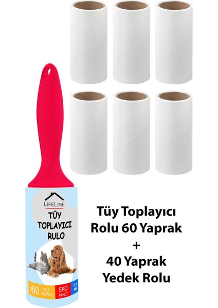 Life Line Tüy Toplayıcı Rulo + 6 Adet Yedek Rulo
