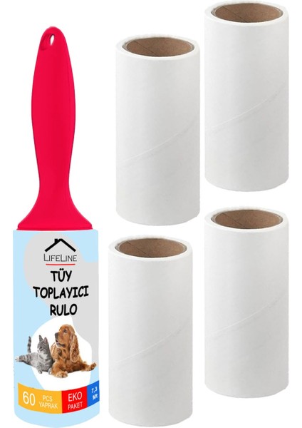 Life Line Tüy Toplayıcı Rulo + 4 Adet Yedek Rulo