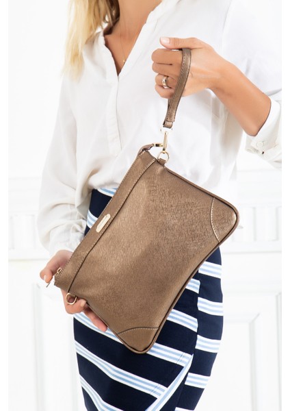 Prada Malzeme Uzun Kısa Askılı Bakır Kadın Portföy Çanta