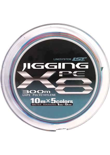 Linesystem Jigging X8 Ip Misina Pe 5.0 0.37MM 70LB 300MT Multi
