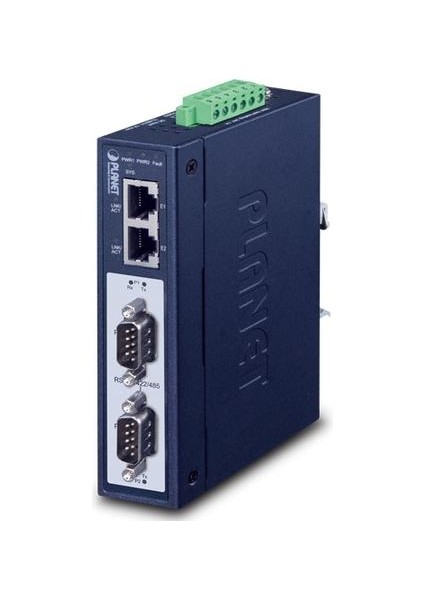 PL-IMG-2200T IP30 2 Port RS232/RS422/RS485 2X10/100TX Gateway