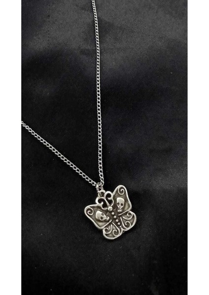 Touz Moda  Butterfly Skull Kolye