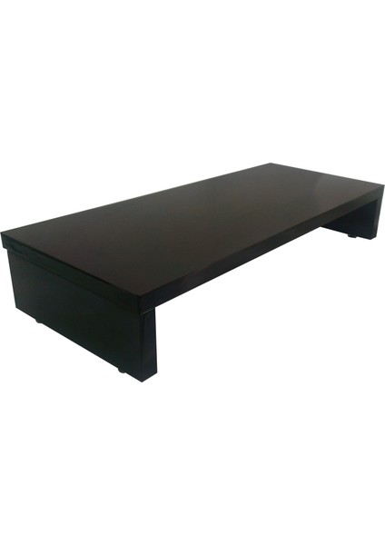 Geniş Ayaklı Ekranlar Için 8 cm Yükseklikte Stand Siyah 60 cm x 26 cm Üst Tablalı