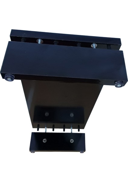 Geniş Ayaklı Ekranlar Için 8 cm Yükseklikte Stand Siyah 60 cm x 26 cm Üst Tablalı