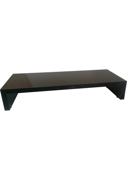 Geniş Ayaklı Ekranlar Için 8 cm Yükseklikte Stand Siyah 60 cm x 26 cm Üst Tablalı