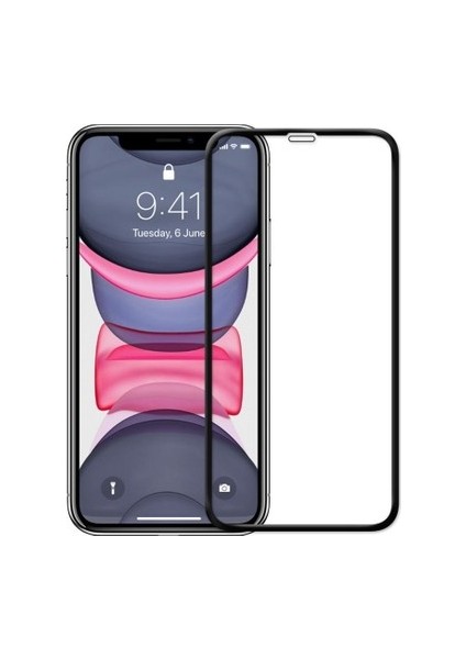 Iphone 11 Uyumlu Tam Kaplayan Ekran Koruyucu - 9d Nano Darbe Emici Temperli Kırılmaz Cam