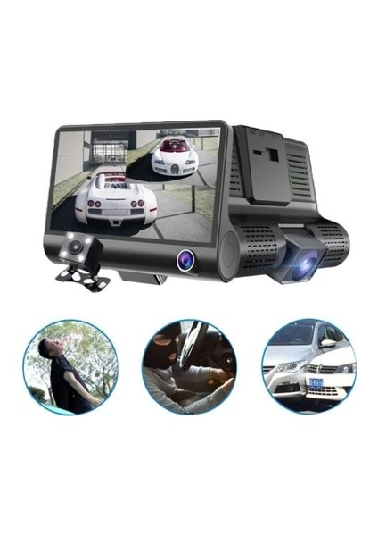 1080P Full Hd 3 Lensli Araç Kamerası
